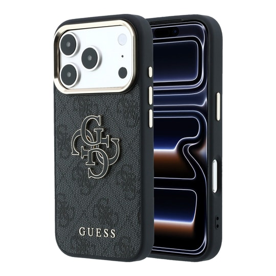 Apple iPhone 18 Pro Max Kılıf Guess Orjinal Lisanslı 4G Büyük Resin Logolu PU Kapak