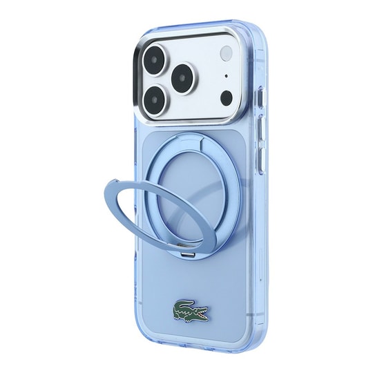 Apple iPhone 18 Pro Max Kılıf Lacoste Orjinal Lisanslı M-safe Şarj Özellikli 360 Derece Dönebilen Standlı İkonik Timsah Logolu Kapak