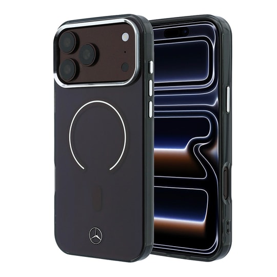 Apple iPhone 18 Pro Max Kılıf Mercedes Benz Orjinal Lisanslı M-safe Şarj Özellikli Saydam Yüzey İkonik 3D Metal Logolu Kapak