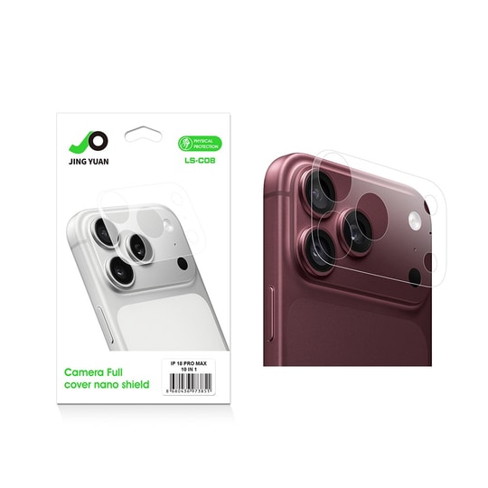 Apple iPhone 18 Pro Max Zore LS-C08 Tam Kaplayan Mat Kamera Lens Koruyucu 10'lu Paket