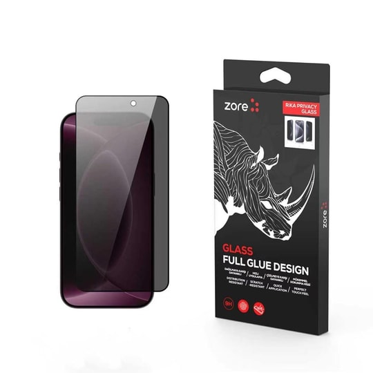 Apple iPhone 18 Pro Max Zore Rika Premium Privacy Temperli Cam Ekran Koruyucu