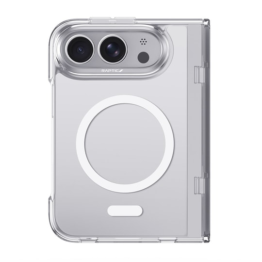 Apple iPhone Duo (Fold) Kılıf M-Safe Şarj Özellikli Raptic Air Clear Serisi Airbagli Kapak