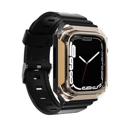 Apple Watch 42mm Zore KRD-88 Sert PC Kasa Koruyuculu Silikon Kordon