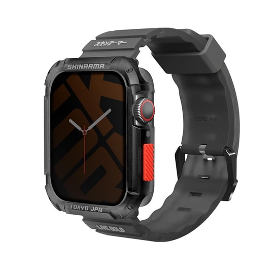 Apple Watch 44mm SkinArma Kurono Sert PC Kasa Koruyucu + Shokku Silikon Kordon