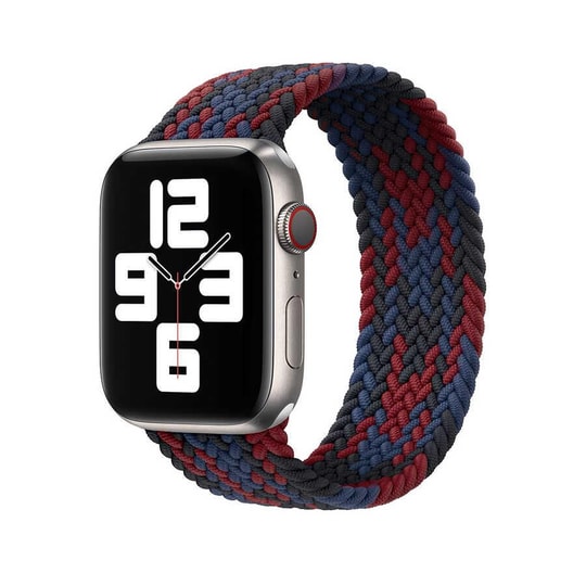 Apple Watch Ultra 49mm Kordon Wiwu Braided Solo Loop Contrast Color Large Strap Kayış
