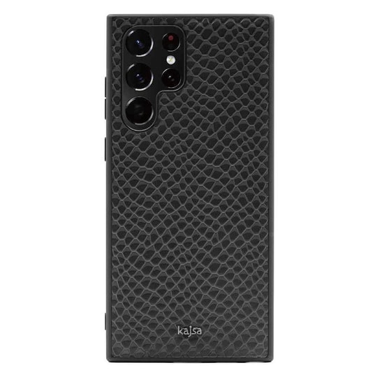 Galaxy S22 Ultra Kılıf ​Kajsa Pearl Pattern Hakiki Deri Kapak