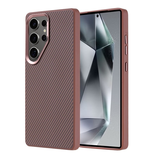 Galaxy S25 Ultra Kılıf M-safe Şarj Özellikli Karbon Fiber Görünümlü Zore Troy Kapak
