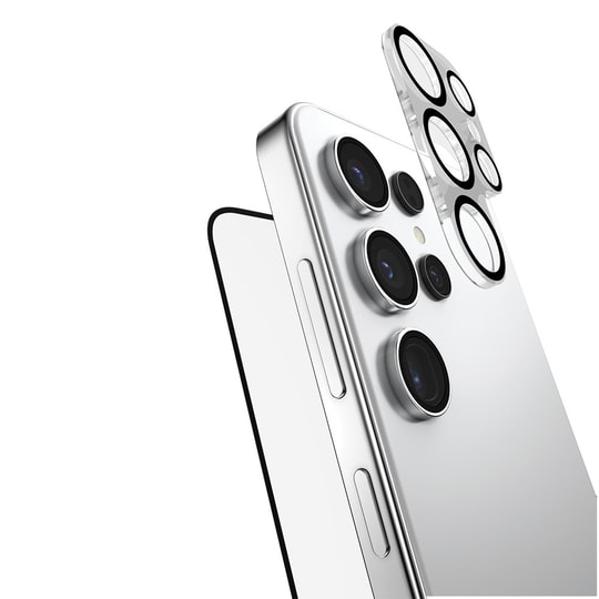 Galaxy S25 Ultra Raptic 2in1 Bundle Kit Parmak İzi BırakmayanTemperli Ekran Koruyucu + Lens Koruyucu Set
