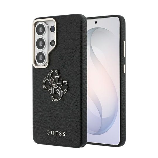 Galaxy S26 Ultra Kılıf Guess Orjinal Lisanslı Grained Yazı ve 4G Büyük Metal Logolu Kapak