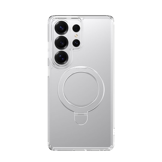 Galaxy S26 Ultra Kılıf M-safe Şarj Özellikli Raptic Air Stand Serisi Buzlu Transparan Tasarımlı Standlı Kapak