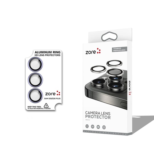 Galaxy S26 Zore CL-12 Premium Safir Parmak İzi Bırakmayan Anti-Reflective Kamera Lens Koruyucu