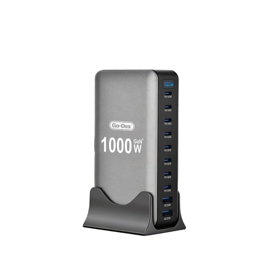 Go Des GD-B961 GaN Teknolojili 10 Portlu Masaüstü Şarj İstasyonu 1000W