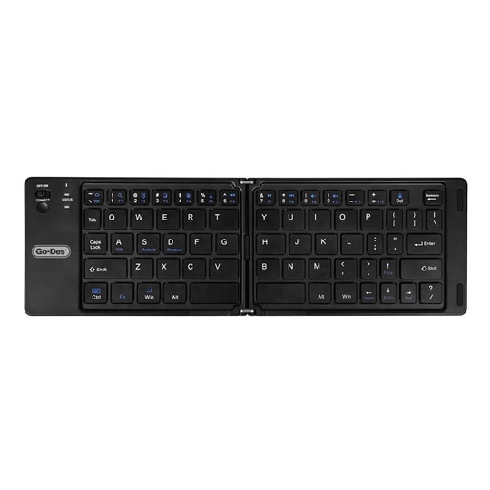 Go Des GD-KB326 Sessiz Tuş Tasarımlı Katlanabilir Bluetooth Bağlantılı Kablosuz Klavye