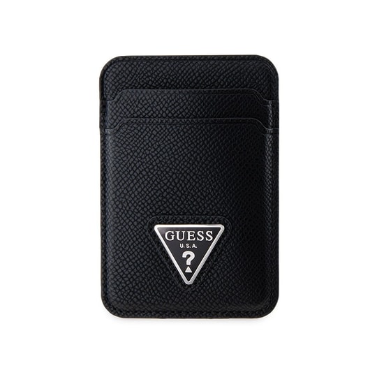 Guess Orjinal Lisanslı 2 Hazneli Üçgen Logolu Deri Magnetik Kartlık