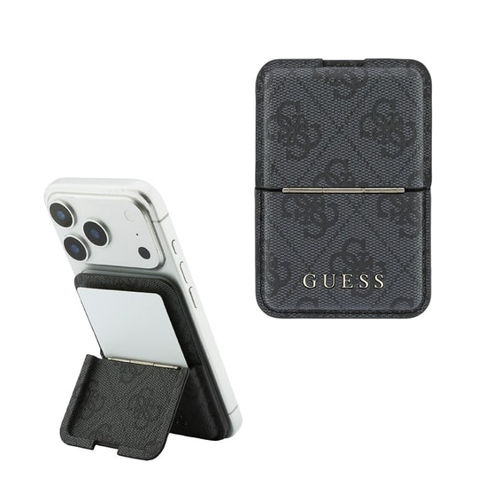 Guess Orjinal Lisanslı 4G Desenli Yazı Logolu Pop-up Magnetik Standlı PU Kartlık