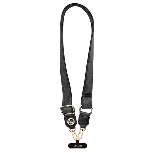 Guess Orjinal Lisanslı Taşlı 4G Metal Logolu Çapraz Vücut Telefon Askı Kayışı 150cm