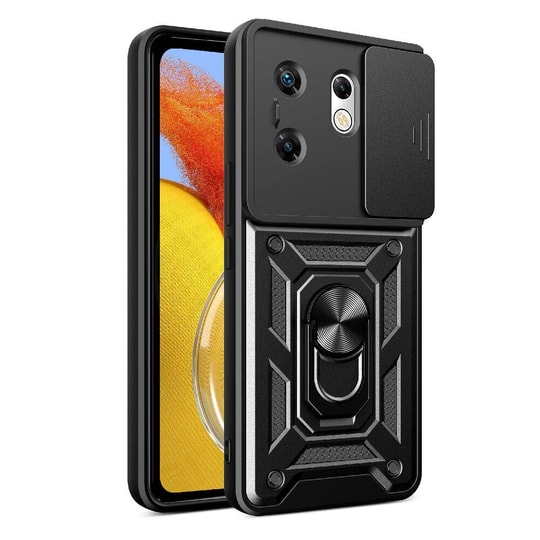 İnfinix Zero 30 4G Kılıf Magnetik Standlı Kamera Korumalı Zore Sürgülü Vega Kapak