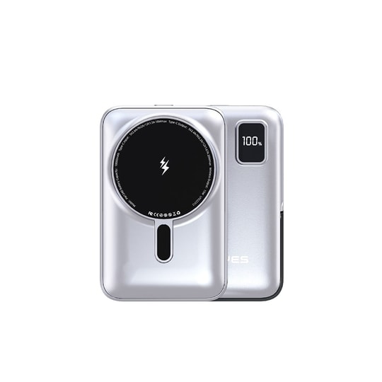 Lenyes PW134D 20W Ultra İnce Dijital LED Ekranlı Standlı Wireless Powerbank 15W 10000mAh