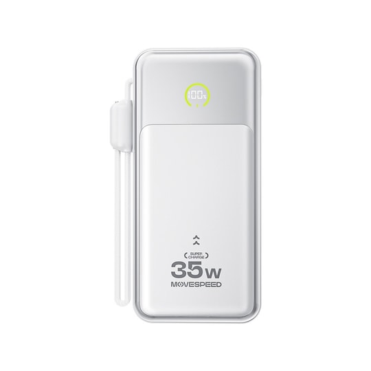 Movespeed MSP20 Dijital LED Göstergeli Type-C Kablolu Powerbank 35W 20.000mAh