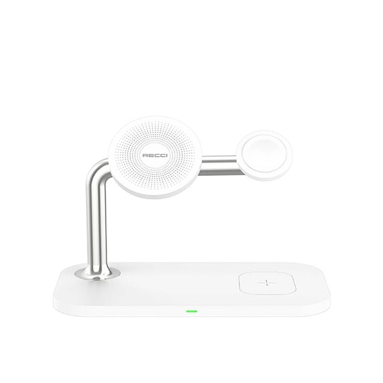 Recci RCW-20 Prestige Serisi 3in1 M-safe 15W Hızlı Şarj Özellikli Magnetik Kablosuz Şarj Standı