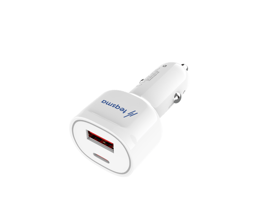 TEQSMA VOLT CAR TYPE-C - USB ARAÇ İÇİ ÇAKMAKLIK HIZLI ŞARJ ALETİ 45W