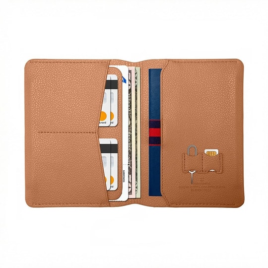 Wiwu Master Passport Wallet Pasaport RFID Özellikli Kart ve Sim Bölmeli PU Deri Cüzdan