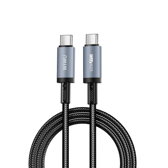 Wiwu Wi-C057 Titanlink Serisi Type-C to Type-C Hızlı Şarj Özellikli PD Data ve Şarj Kablosu 60W 1M