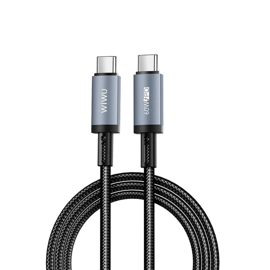 Wiwu Wi-C061 Titanlink Serisi Type-C to Type-C Hızlı Şarj Özellikli PD Data ve Şarj Kablosu 60W 2.5M