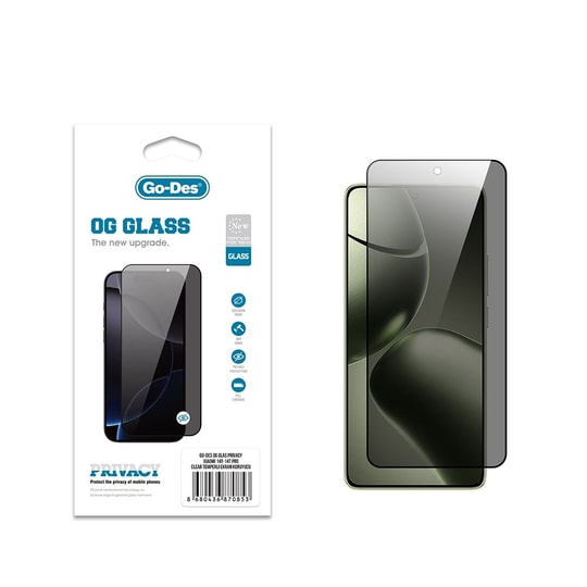 Xiaomi 14T Pro Go Des OG Glass Privacy Antistatik Temperli Cam Ekran Koruyucu