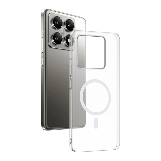 Xiaomi 14T Pro Kamera Korumalı M-Safe Şarj Özellikli Şeffaf Zore London Sert PC Kapak