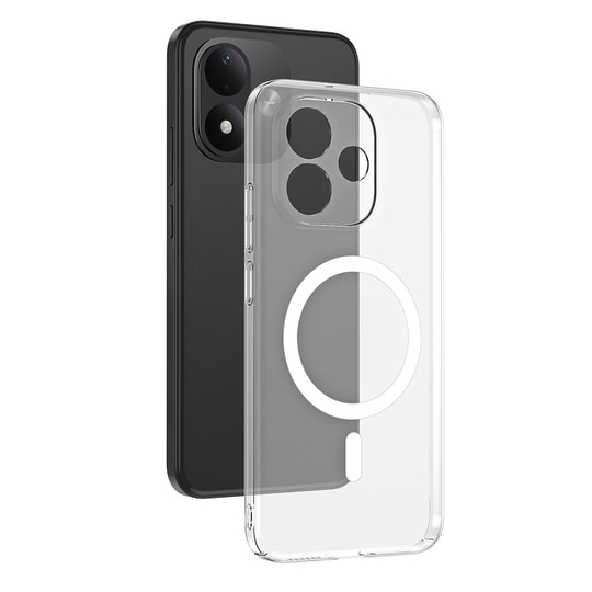 Xiaomi Redmi Note 17 Kamera Korumalı M-Safe Şarj Özellikli Şeffaf Zore London Sert PC Kapak