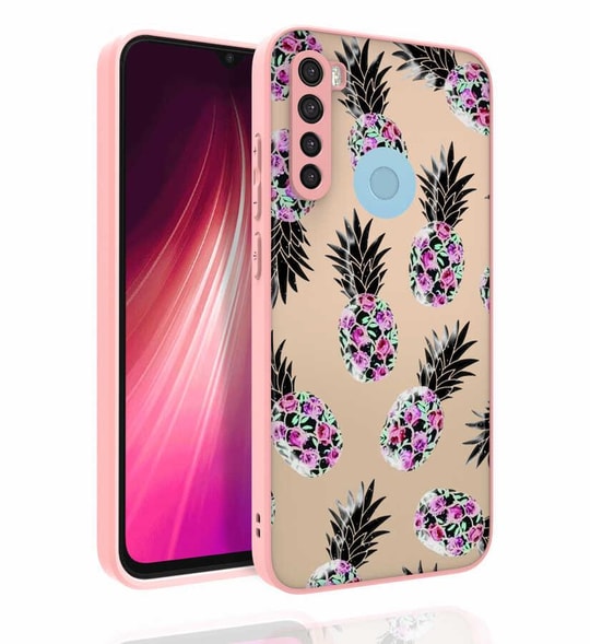 Xiaomi Redmi Note 8 Kılıf Desenli Kamera Korumalı Parlak Zore Nora Kapak