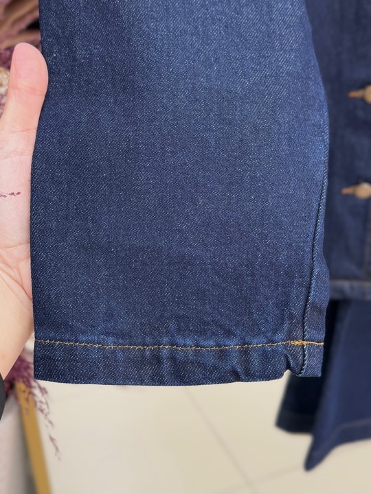 Adelia Çift Cepli Bol Paça Pantolonlu Kot Takım-LS5841 Kot Rengi