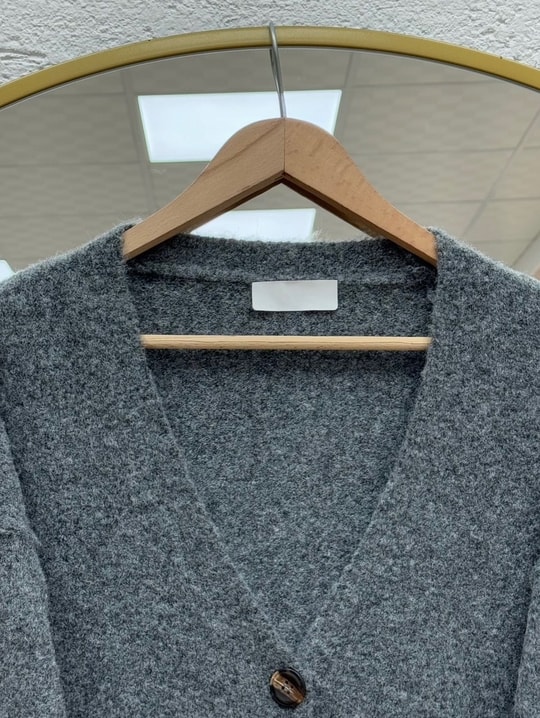 Ahucemal Kolu Ve Altı Dantelli Triko Hırka-KR6090 Antrasit