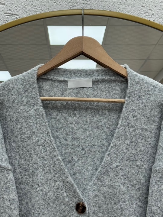 Ahucemal Kolu Ve Altı Dantelli Triko Hırka-KR6090 Gri