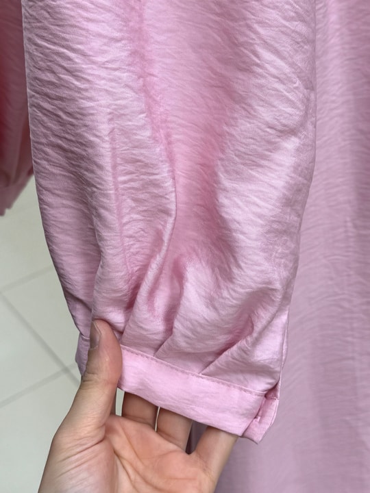 Akay Yarım Patlı Fiyonk Detay Elbise-ŞA1173 Pembe
