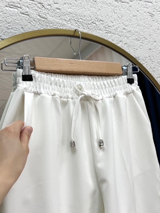 Asya Havuç Paça Pantolon-MT1444 Beyaz