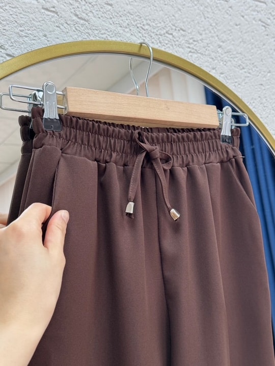 Asya Havuç Paça Pantolon-MT1444 Kahve