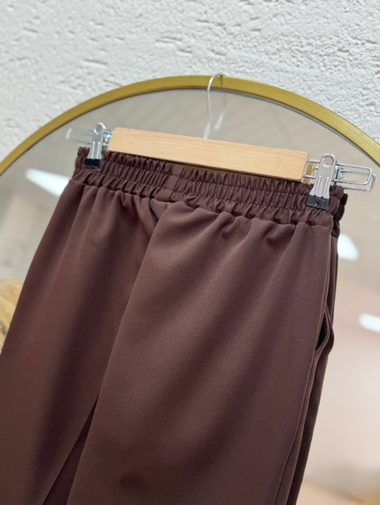 Asya Havuç Paça Pantolon-MT1444 Kahve