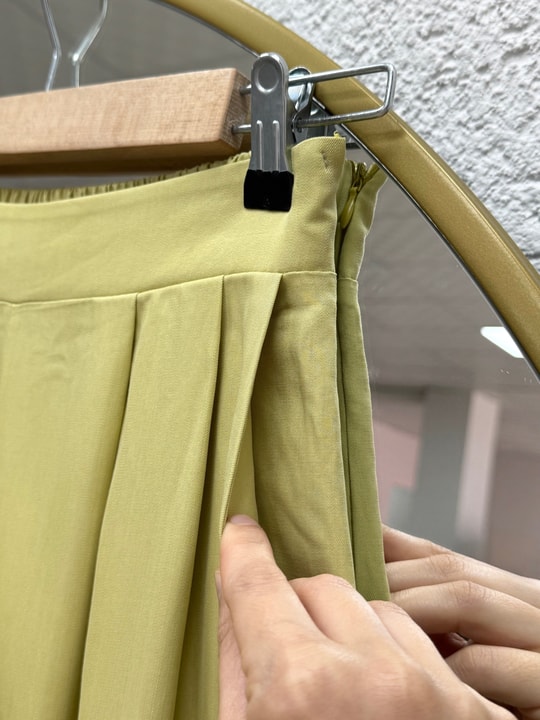 Aura Pelerini Asimetrik İkili Pantolonlu Takım-HE8460 Yağ Yeşili