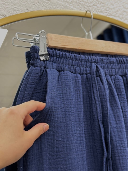 Aybanu Müslin Pantolon-MT523 Lacivert