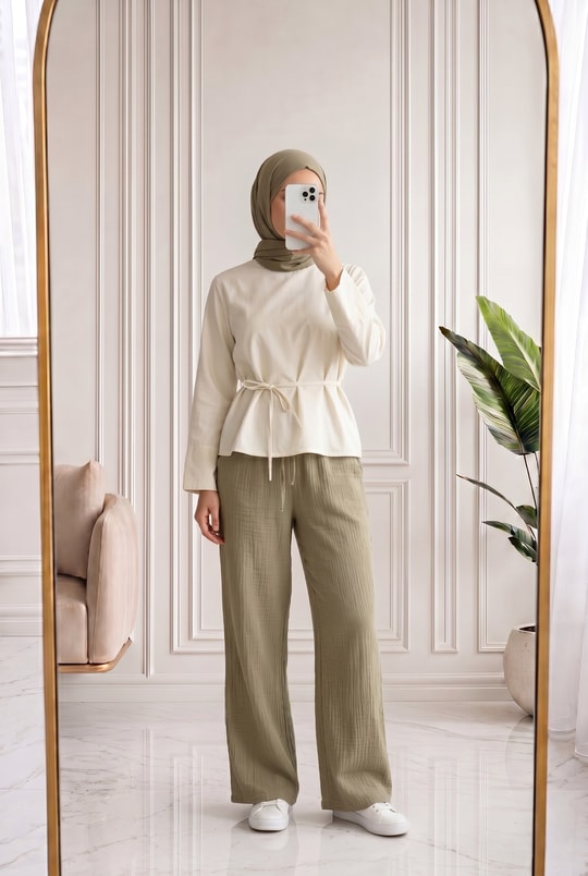 Aybanu Müslin Pantolon-MT523 Mint