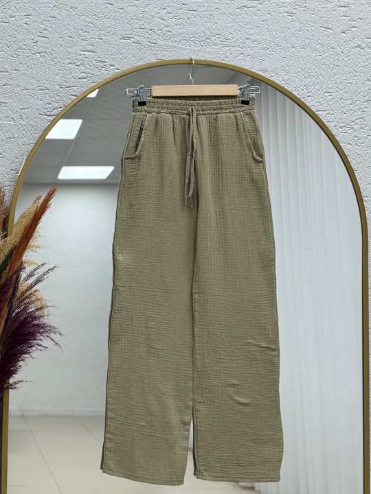 Aybanu Müslin Pantolon-MT523 Mint
