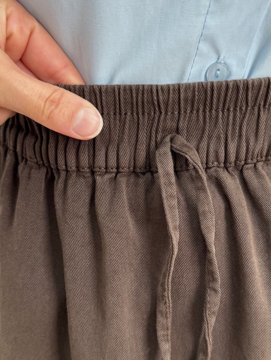 Ayben Düz Gabardin Etek-MA5928 Kahve