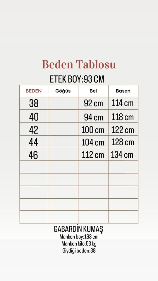 Ayben Düz Gabardin Etek-MA5928 Kahve