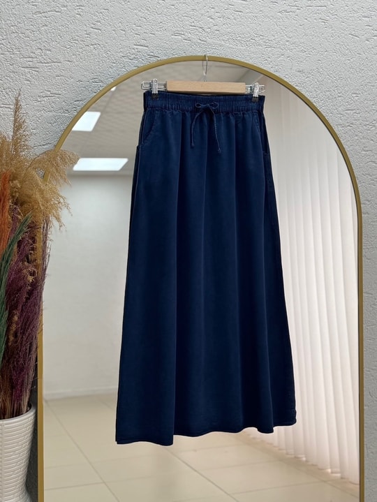 Aysima Tesettür Etekli Takım-MA2145 Lacivert