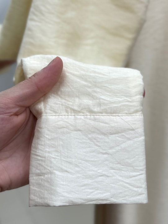 Azende Önü Pileli Kol Ucu Çift Düğmeli Elbise-PA9882 Sarı