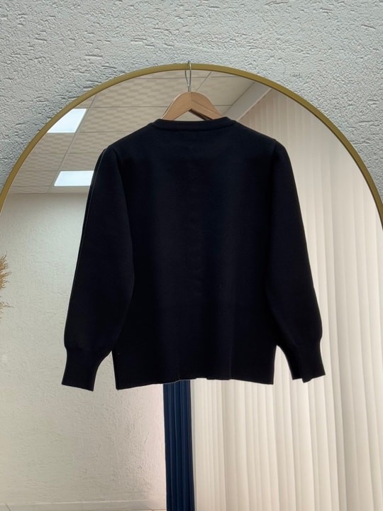 Bahardil Mini Gold Düğmeli Kısa Hırka-KR6041 Siyah