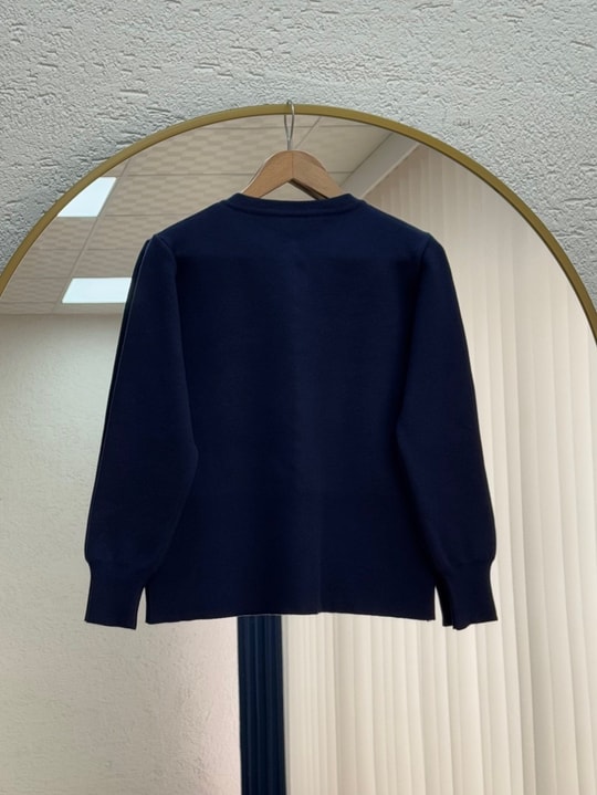 Bahardil Mini Gold Düğmeli Kısa Hırka-KR6041 Lacivert