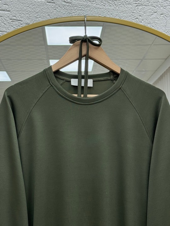 Bahargül Reglan Kol Kordunlu Tunik-MF1933 Haki